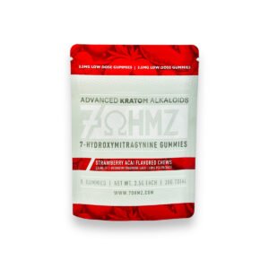 7ohmz 7 hydroxymitragynine gummies strawberry acai chews 3.5mg 8ct
