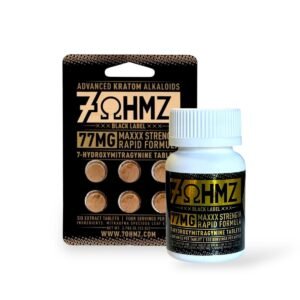 7ohmz black label max strength rapid formula 7 hydroxymitragynine tablets 77mg